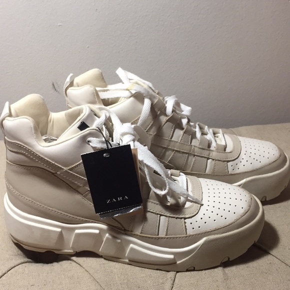 chunky nude sneakers